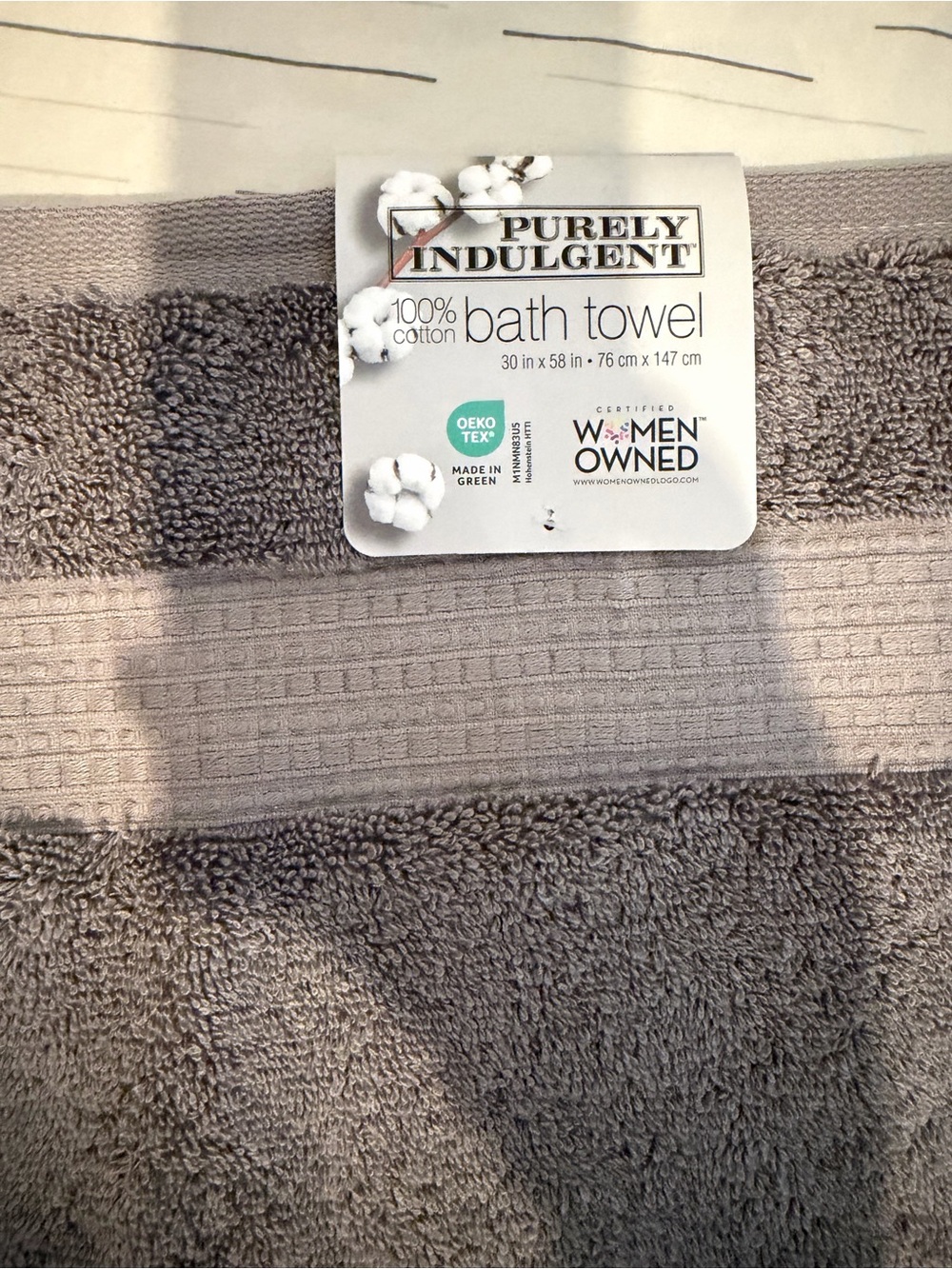 Women-Owned Cotton Bath Towel - Light Gray